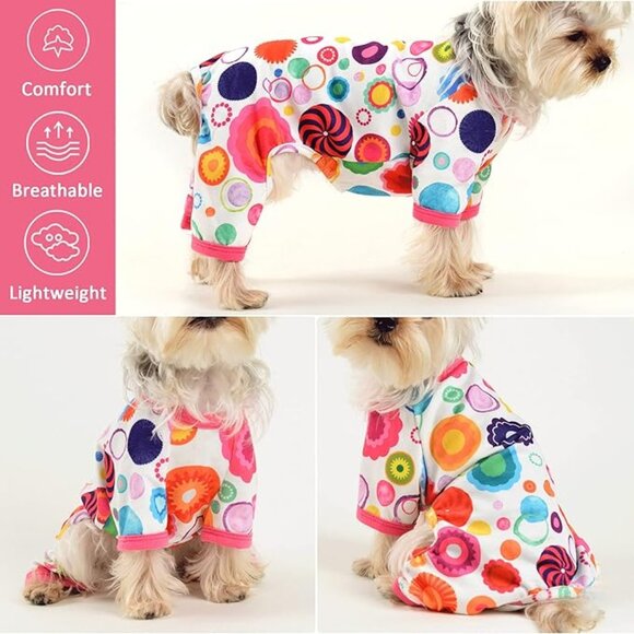 Dog Pajamas Soft Dog Pjs for Small Dogs Girls Summer Spring Pjs Pet Clothes Pupp - Picture 2 of 4